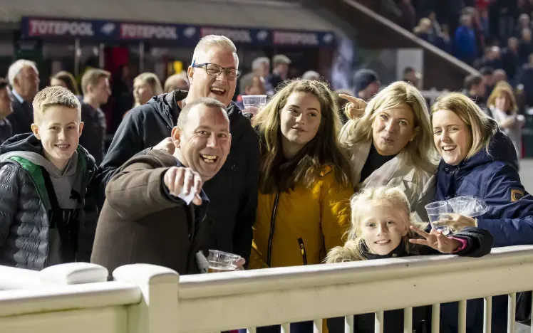 A family enjoying an evening race at Wolverhampton