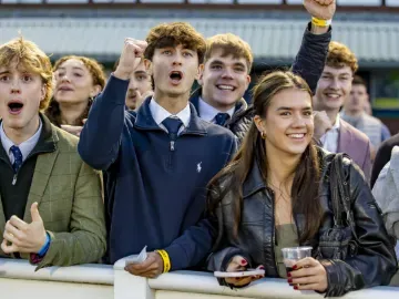 A group of friends enjoying the races at Wolverhampton