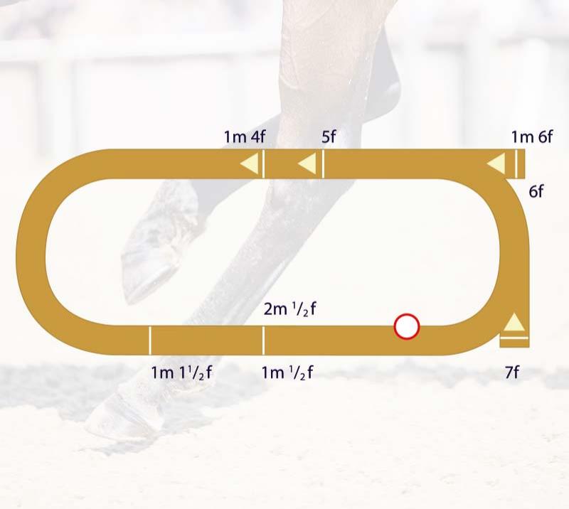 A map of the course at Wolverhampton Racecourse.