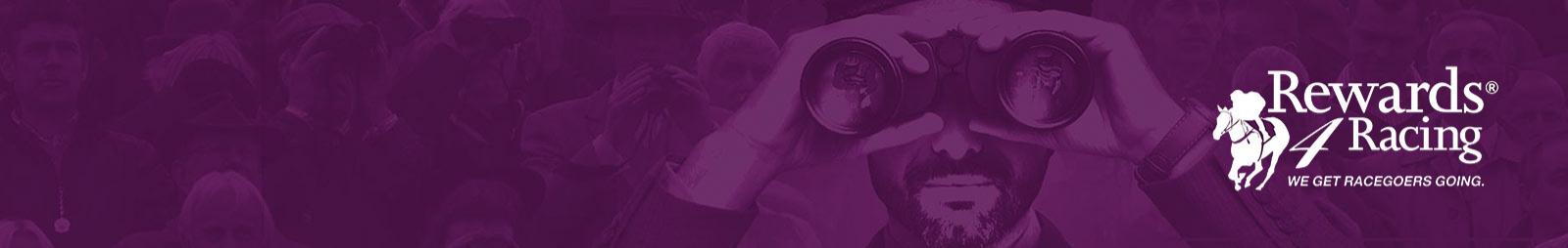 Rewards for Racing promotional banner featuring the logo