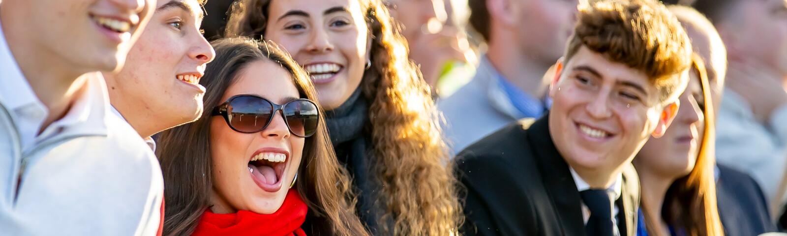 A group of people enjoying themselves at a team building exercise