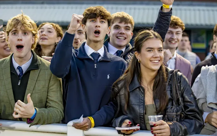 A group of friends enjoying the races at Wolverhampton