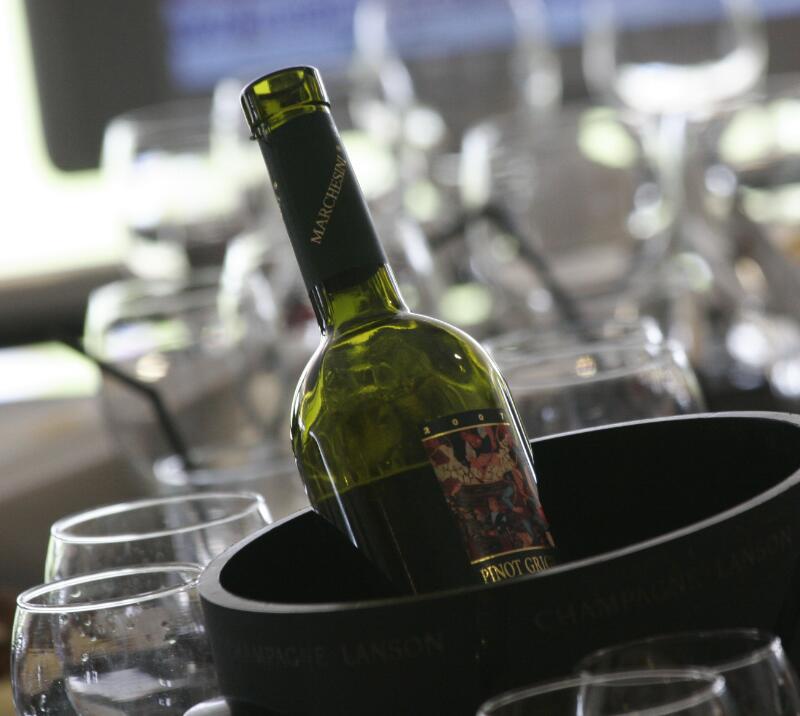 Bottle of wine at Wolverhampton Racecourse